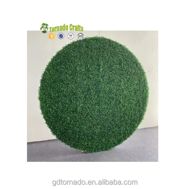 Fundo de grama artificial para casamento, fundo de luxo, círculo verde artificial, painel de parede, backdrop para decoração de palco