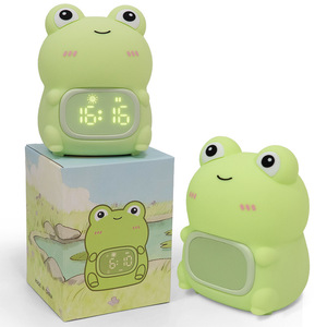 Cute Animal Portable Cartoon Alarm Clock Lamp <b>Timer</b> Dimmable LED Bedside Silicone Night <b>Light</b> for Kids Bedroom Baby Room - Product Image 6