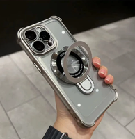 Coque de téléphone transparente en PC avec protection antichute électroplaquée aux quatre coins, compatible avec iPhone 17 16 15 14 Pro Max