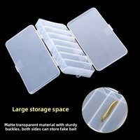 Nouvelle boîte à leurres PP à 5 compartiments, double couche, transparente, pour leurres souples, avec rangement pour hameçons jig-head, par The Brave