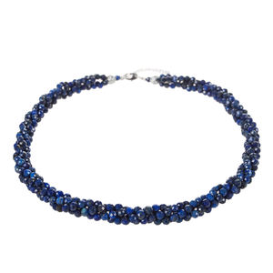 Collar de Piedras Preciosas Estilo Bohemio con Cadena de Aleación de Cobre Trenzada con Lapislázuli, Chapado en Oro para Bodas y Fiestas - Product Image 4