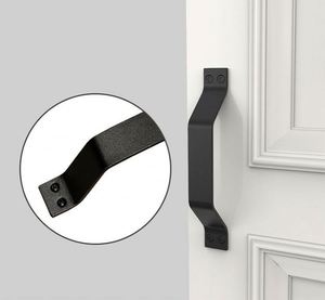 WEKIS Ensemble de poignées de porte de grange en acier de luxe, design moderne, finition noir satiné, ambidextre, garantie 3 ans pour villa - Product Image 6