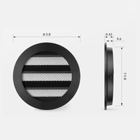 Couvercle de grille d'aération rond en métal de 4 ''avec moustiquaire