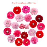 Huisdierbenodigdheden Prinsessen-stijl Valentijnsdag Roze Romantische Schattige Hond Kat Halsband Bloem Pailletten Hart Decoraties Polyester Bruiloft