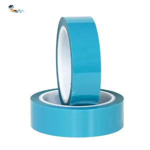 Recyclable Heat Resistant Polyester PET Film Base Material No-Residual Refrigerator Blue PET Holding Self Adhesive Tape