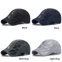 Gorra de béisbol transpirable de malla de secado rápido para verano, con letras impresas, anti-UV, deportiva, para correr, sombrero para el sol, estilo Newsboy, serigrafiada, para exteriores.