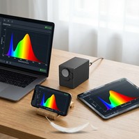 Espectrómetro Portátil Profesional de Jardín, Moderno, de ABS, para Medir la Luz de Crecimiento de las Plantas, con Bluetooth y USB-C, Software de Aplicación Gratuito