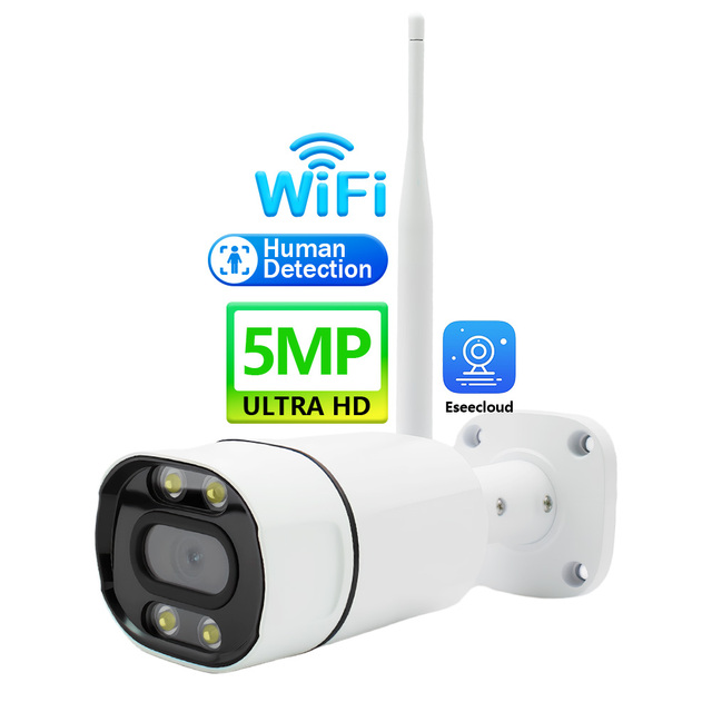 Outdoor Protection Weatherproof Night Vision Perimeter Security Camera Motion Detection Built-in Siren CMOS Sensor Cloud Storage