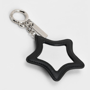 New glossy <b>star</b> gift <b>mirror</b> keychain, leather <b>mirror</b> five-pointed <b>star</b> pendant, color matching and logo printing available. - Product Image 1