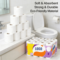Papier toilette personnalisé par le fabricant, jetable, en vrac, doux, confortable, respectueux de la peau, en pâte de bois vierge