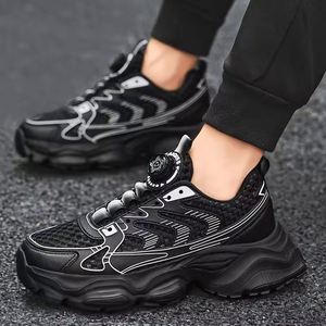 Chaussures de sport décontractées pour hommes à lacets/à enfiler avec logo personnalisé, respirantes, à plateforme épaisse, antidérapantes, avec doublure en maille, dropshipping - Product Image 4