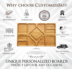 Düğün yıldönümü nişan için kişiselleştirilmiş özel kazınmış LOGO ahşap kesme tahtası - Product Image 4