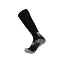 Chaussettes de compression montantes à semelle amortie, rayées, chaudes, respirantes, anti-humidité, pour la course et la randonnée en automne, écologiques