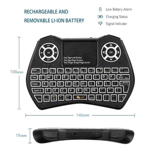 Mini Teclado Inalámbrico I9 con Retroiluminación de 7 Colores, 2.4ghz, Inglés/Ruso, Teclado I8 con Panel Táctil, <span class=keywords><strong>Control</strong></span> Remoto para <span class=keywords><strong>Android</strong></span> TV Box - Product Image 6