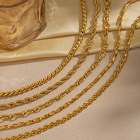 Collar de Cadena de Acero Inoxidable Impermeable, Varios Estilos, Cadena Cubana, Espiga, Serpiente, ¡Gran Venta!