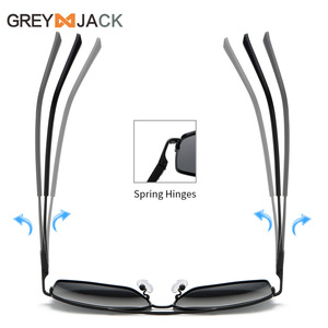 Nouvelles lunettes de soleil polarisées pour hommes, monture carrée à double pont en métal, protection UV400, lunettes de sport pour le cyclisme 1060 - Product Image 3