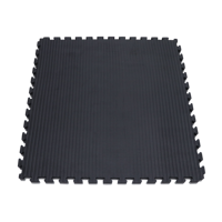 QT MAT tidak beracun tidak berbau Formamide di bawah 200PPM 24in X 24in 4 buah/set EVA busa daun tekstur Gym Puzzle tikar latihan