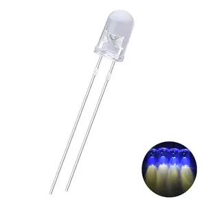 Czinelight Manufacturer Wholesale 3mm Leaded Leds Water Clear Lens 365nm Transparent Purple Uv Led Diode Lighting Led