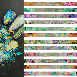 Bulk Iridescent Rainbow Aurora Chrome Nail Powder Opal Transparent Flakes Iridescent Caméléon Colorshift Flakes Pigment Glitter - Product Image 4