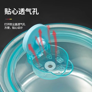 Ensemble de récipients de préparation des repas portables en acier inoxydable avec couvercle à clipser rond - Product Image 2