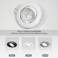 3W 5W 6W 7W plafonnier Led encastré Mr16 Gu10 Angle réglable boîtier de Spot lumineux carré et rond au choix Cob cadre 1