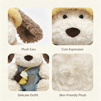 Peluche chien mignon habillé avec petite abeille, coussin de sommeil doux, jouet en peluche, cadeau d'anniversaire personnalisé pour enfants