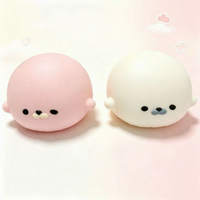Nouveau Squishy Géant en Forme de Phoque - Jouet à Presser Ultra Doux à Remontée Lente, Réplique Réaliste de Nourriture, Anti-Stress