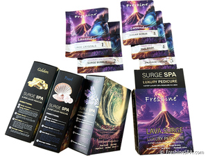 Prodotti Pedicure Foot Spa <span class=keywords><strong>Detox</strong></span> Scrub allo zucchero esfoliante maschera per i piedi lozione per massaggio con buccia premio vulcano 5 Step Pedicure Kit Spa - Product Image 2
