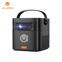 VEVSHAO Nuevo Diseño Android 9 1080P Proyector Portátil V50 con Estuche de Transporte, Mini Proyector DLP Recargable con Batería Integrada