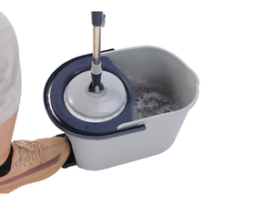 15L Dual Drive Easy Wring Stainless-Steel Microfiber Wet Dry Floor Cleaner Foot Pedal <strong>Spin</strong> Mop Bucket with <strong>Pull</strong> Rod - Product Image 1
