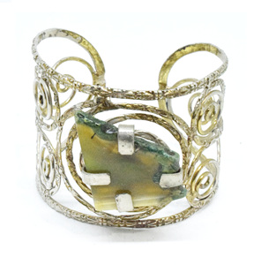 2027 Brazalete Ancho de Latón Hecho a Mano en India, Brazalete Chapado de Latón Hecho a Mano, Nueva Moda, Nuevas Pulseras de Alambre Enrollado, Joyería - Product Image 5