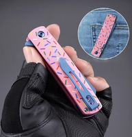 Couteau pliant Portable de haute qualité coloré mini extérieur droit en acier inoxydable couteau de poche pliant de fruits haute dureté