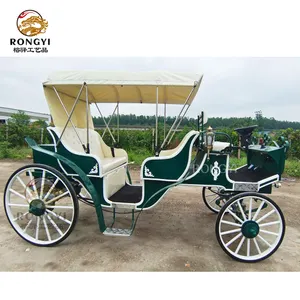 Hot sale Vintage sightseeing horse carriage for sale elegant electric royal carriage vehicle Leisure travel horse cart