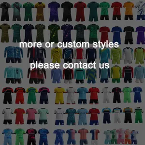 Multi Color Voetbal Jersey Set Custom Design Lange Mouw Voetbal Jersey Mesh Voetbal Jersey