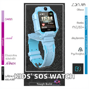 Reloj Inteligente para Niños con Teléfono SOS, Tarjeta SIM, Cámara, Resistente al Agua IP67, Regalo para Niños, Pantalla IPS, Carcasa de Plástico, Compatible con iOS y Android - Product Image 2