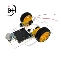Châssis de voiture robot intelligente 2 roues motrices / Pièces de roues universelles à trois roues pour kit DIY Arduino avec télécommande de suivi et propulsion à deux roues