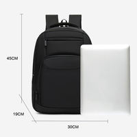 Sac à dos professionnel durable pour ordinateur portable avec fermeture éclair, en tissu Oxford imperméable, doublure en polyester, compartiment pour ordinateur de grande capacité