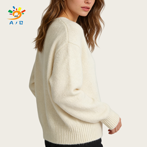 Nuovo Maglione da Donna 2026 in Misto Poliestere, Nylon e Lana, Scollo a V, Lavorato a Maglia, Casual, Tinta Unita, Stile Semplice, per Uso Quotidiano - Product Image 6