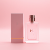 Bouteilles de parfum en verre réutilisables de 2oz 3oz 5oz 10ml 30ml 100ml contenants de parfums vides carrés avec boîte