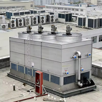 Menara Pendingin Logam Sistem Tertutup dengan Motor dan Mesin untuk Sistem Pendingin Udara Presisi Ruang Server Pusat Data