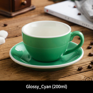Tasse à café en céramique de 200ml à bord blanc émaillé de couleur de vente en gros - Product Image 4