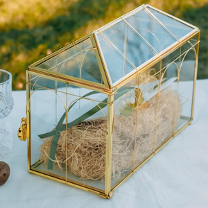 Geometric Glass <strong>Tin</strong> Terrarium <strong>Planter</strong> Multiple Size for Moss Fern Landscape Plants Basic - Product Image 2