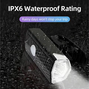 Lampe de vélo rechargeable par USB, lampe de cyclisme LED super lumineuse 300LM, étanche IPX6, 4 modes pour la conduite avant/arrière en extérieur - Product Image 3