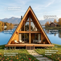 Maison préfabriquée modulaire en bois de type A, personnalisable et de grande taille, pour les vacances en famille, les centres de villégiature, les hôtels et les propriétés