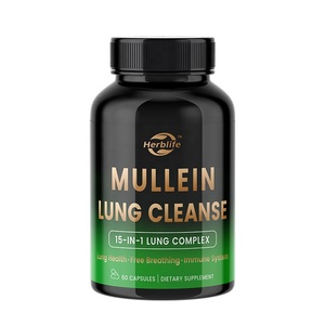 Private Label OEM Mullein Leaf Extract for Lung Health Quercetin NAC 15-in-1 Supplement Lung Support & Cleanse for Men and Women - Product Image 1