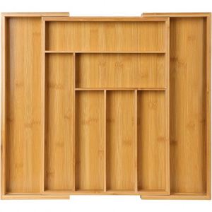 Wholesale Kitchen Cutlery Rack Expandable Bamboo Drawer Kitchen Utensils Organizer - Product Image 1
