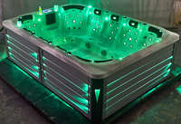 Bain à remous extérieur de luxe pour 12 personnes avec éclairage LED coloré