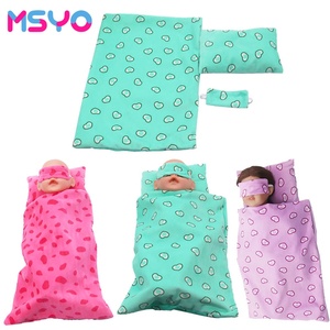 Sıcak Satış 18 İnç Bebek Uyku Tulumu Yumuşak Plastik Göz Maskesi Seti Moda Bebek Aksesuarları Bebekler İçin - Product Image 1