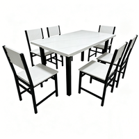 طقم طعام عصري من YUKAI FURNITURE لغرفة الطعام المنزلية، طقم 1+6 موديل DS-511