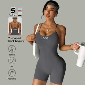 Body sexy en spandex à dos ajouré pour femme, rembourré push-up, <span class=keywords><strong>justaucorps</strong></span> de yoga, combinaison de sport, collant de danse pour la <span class=keywords><strong>gym</strong></span> et l'entraînement - Product Image 5